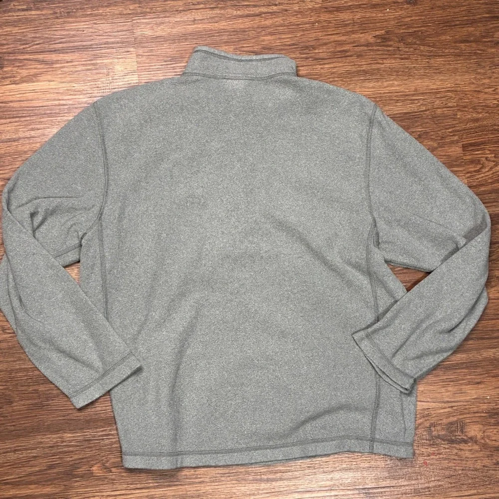 The North Face Mens L Gray 1/4 Zip Fleece Pullover Hiking Outdoor TNF